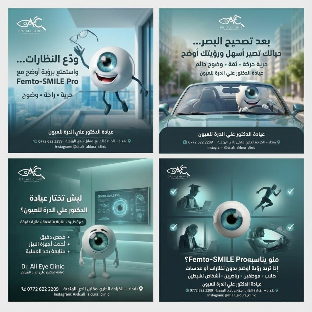 حملة Femto-SMILE Pro، عيادة الدكتور علي الدرة للعيون
